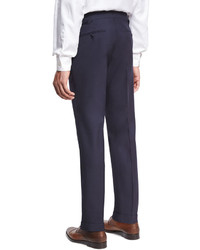 Ralph Lauren Slim Fit Fresco Wool Trousers Navy