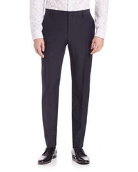 Burberry Slim Fit Mohair Wool Trousers