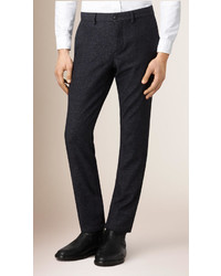Burberry Slim Fit Tailored Wool Blend Trousers