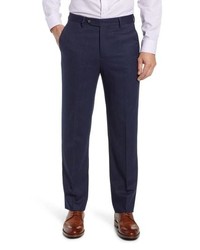 Berle Stretch Solid Wool Cotton Trousers