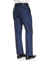 Incotex Super 130s Wool Trousers Blue