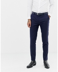 Twisted Tailor Super Skinny Wool Mix Suit Trousers In Navy