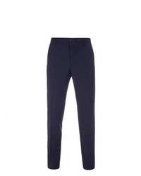 Paul Smith Tailored Fit Navy Mohair Blend Travel Suit Trousers