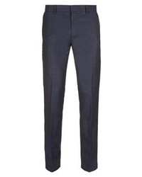 Topman Navy Skinny Fit Wool Blend Pants Dark Blue 36 X
