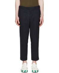 navy wool trousers womens