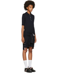 Thom Browne Navy Two In One Cardigan And Polo Dress