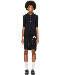 Thom Browne Navy Two In One Cardigan And Polo Dress