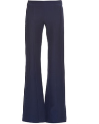 Derek Lam Mid Rise Flared Wool And Silk Blend Trousers