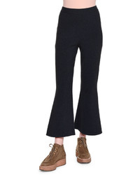 Stella McCartney Strong Lines Flare Leg Cropped Pants Ink