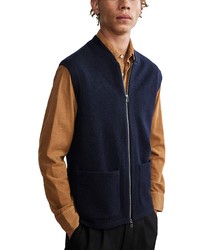 Nn07 Boiled Wool Full Zip Vest