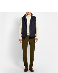 Façonnable Faconnable Quilted Wool Flannel Gilet