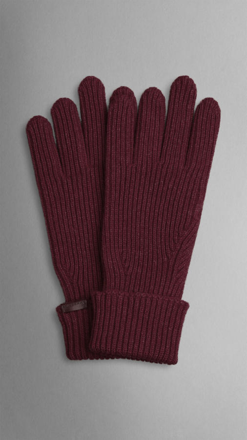 burberry gloves purple