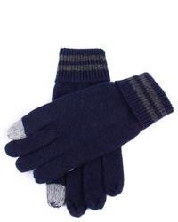Dents Touchscreen Fingertip Knitted Gloves Navy