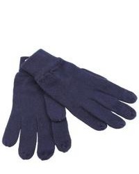 KJ Beckett Cuff Cashmere Gloves Navy
