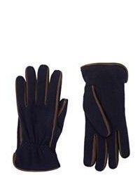Barneys New York Leather Trimmed Knit Gloves