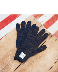 Upstate Stock Gloves In Navy And Flax