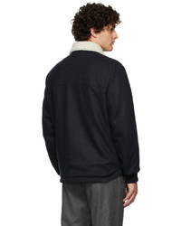 Loro Piana Navy Sweater Jacket