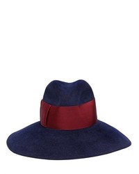 Borsalino Velour Lapin Fur Felt Wide Brim Hat