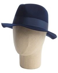 San Diego Hat Company Navy Wool Felt Bow Banded Fedora