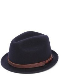 Saks Fifth Avenue Collection Leather Banded Wool Fedora