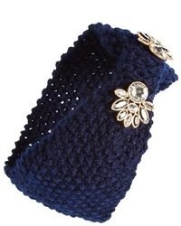 Navy Wool Headband