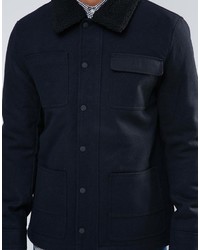 Tokyo Laundry 50% Wool Lined Fleece Collar Jacket