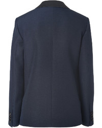 Celine Cline Silk Wool Blend Tuxedo Jacket In Slate