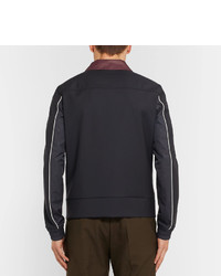 Valentino Contrast Tipped Wool And Mohair Blend Jacket