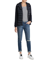 Woolrich Down Jacket With Knit Sleeves