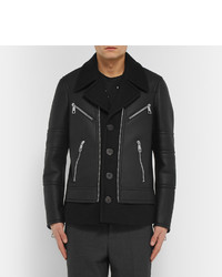 Neil Barrett Leather And Wool Blend Jacket