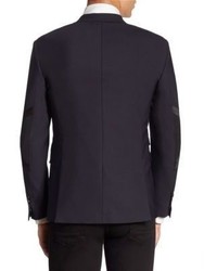 Neil Barrett Regular Fit Button Front Wool Blend Jacket