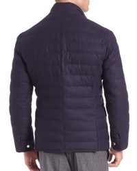 Brunello Cucinelli Wool Silk Cashmere Blend Padded Jacket