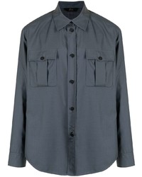 Brioni Flap Pocket Wool Shirt