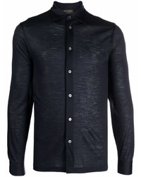 Dell'oglio Pointed Collar Merino Wool Shirt
