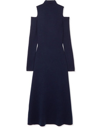 Gabriela Hearst Silveira Cold Shoulder Wool Blend Midi Dress