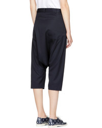 Comme des Garcons Comme Des Garons Girl Navy Wool Dropped Trousers