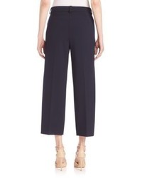 Piazza Sempione Cropped Wool Blend Trousers