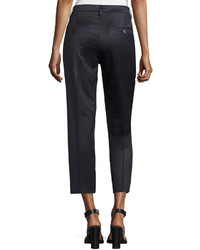 Brunello Cucinelli Cropped Wool Blend Trousers Moonlight