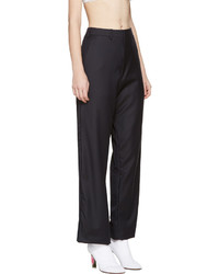 Vetements Navy Brioni Edition Cropped Tailored Trousers