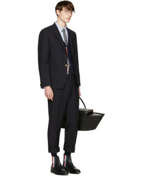 Thom Browne Navy Classic Backstrap Trousers