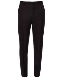 Lanvin Slim Fitting Dropped Crotch Wool Trousers
