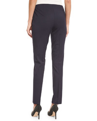 Lafayette 148 New York Stanton Stretch Wool Cropped Pants Ink