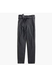 J.Crew Wool Flannel Pant With Paper Bag Waist