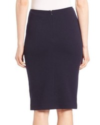Armani Collezioni Double Wool Crepe Jersey Skirt