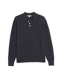 Alex Mill Dockside Merino Wool Cotton Polo Sweater