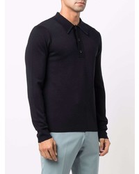Sandro Long Sleeve Wool Polo Shirt