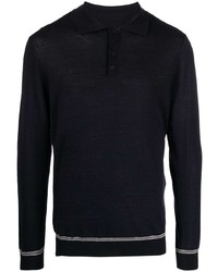 Giorgio Armani Long Sleeve Wool Polo Shirt