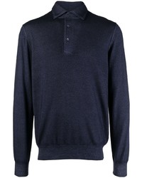 Lardini Long Sleeve Wool Polo Shirt