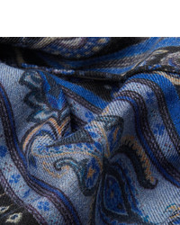 Etro Fringed Patterned Wool And Yak Blend Scarf