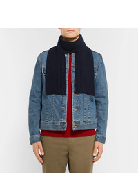 A.P.C. Ribbed Wool And Cashmere Blend Scarf